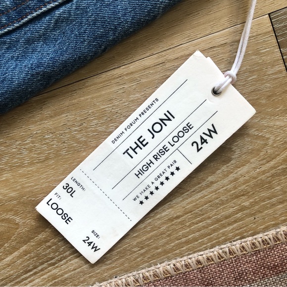 NWT Aritzia Denim Forum New Joni High Rise Loose in 4 Yrs Retro Mid Bleu - Picture 13 of 16